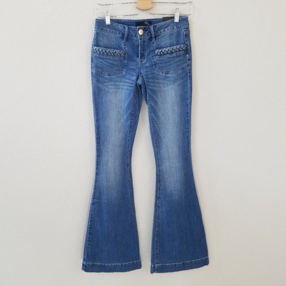 1822 DENIM Braided Pocket Flare Jean - Picture 2 of 6